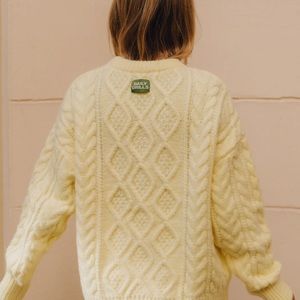 DAILY DR!LLS Oversized Knit Sweater — Lemon